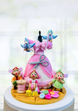 Load image into Gallery viewer, Cinderella Dress with Mice and Birds, Pink or Blue Dress
