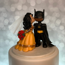 Load image into Gallery viewer, Batman and Belle Wedding Cake Topper Figurine
