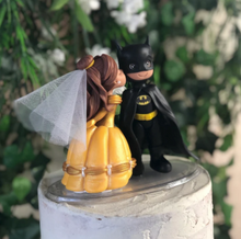 Load image into Gallery viewer, Batman and Belle Wedding Cake Topper Figurine
