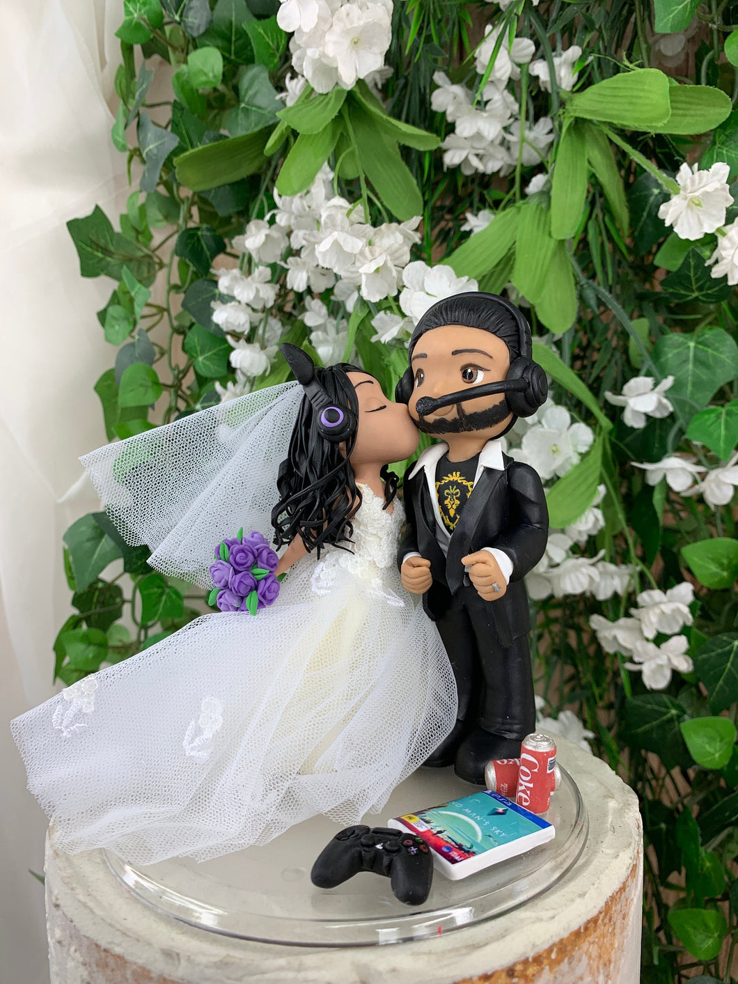 Gamer Wedding Cake Topper Figurine