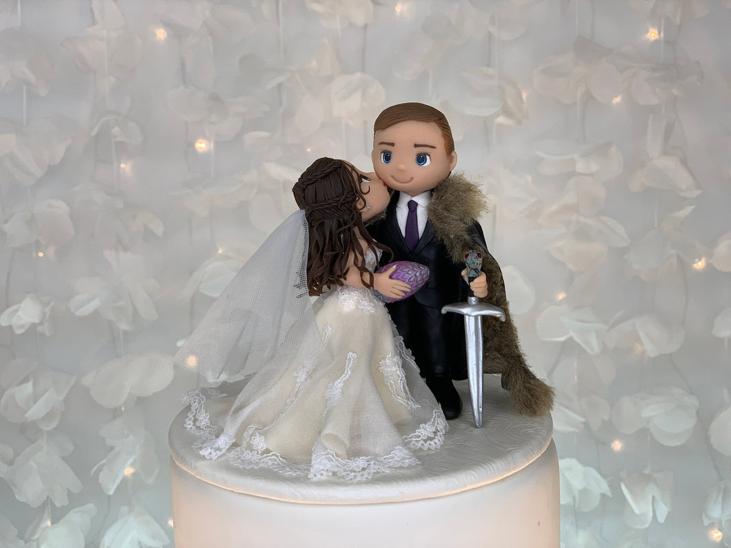 Gamer Wedding Cake Topper Figurine