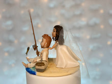 Load image into Gallery viewer, Gone Fish&#39;n Wedding Cake Topper Figurine
