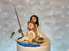 Load image into Gallery viewer, Gone Fish&#39;n Wedding Cake Topper Figurine

