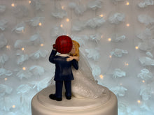 Load image into Gallery viewer, Classic Bride and Spiderman Wedding Cake Topper Figurine
