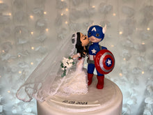 Load image into Gallery viewer, Superhero Wedding Cake Topper Figurine
